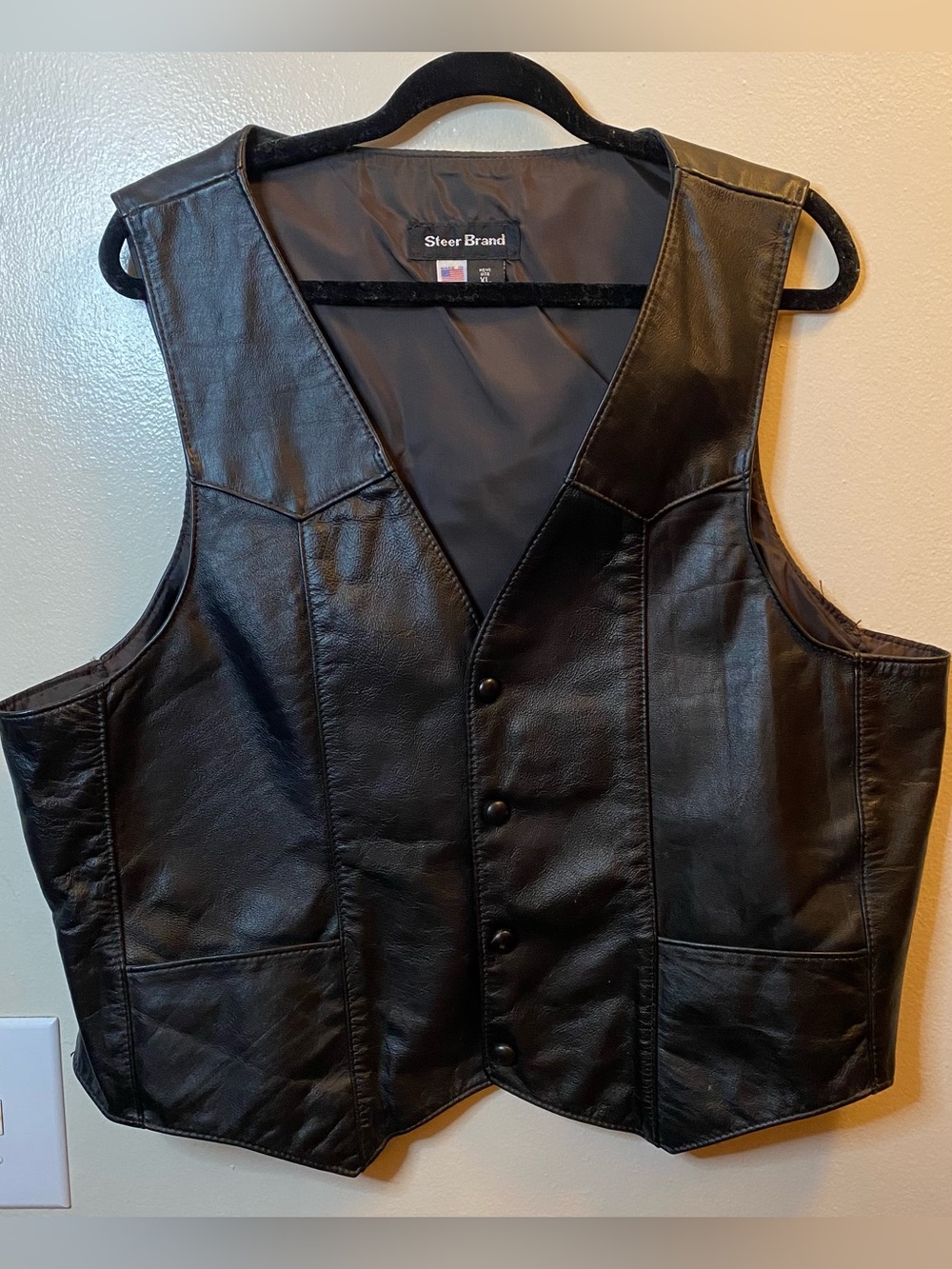 Steer Brand Men’s Leather Vest